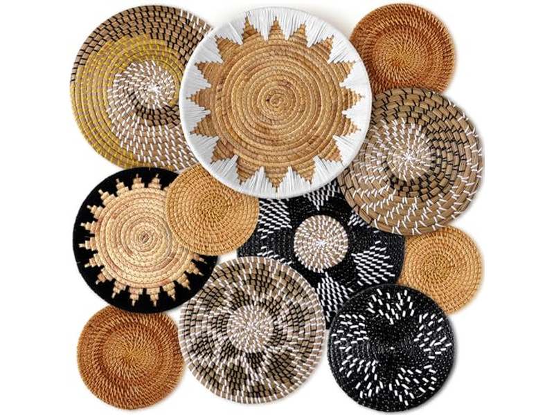 Boho Raumdekor Wohnwand für Schlafzimmer Bunt Küstennah