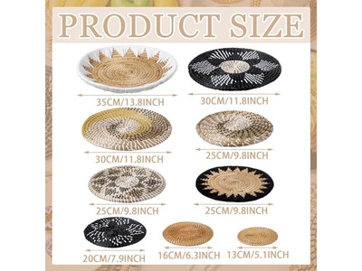 Boho Raumdekor Wohnwand für Schlafzimmer Bunt Küstennah