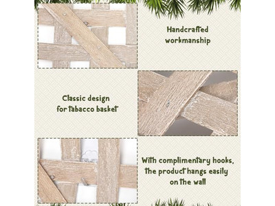 Rattan Badezimmer Wanddekor Seegras Set von 3 Restaurantdekoration