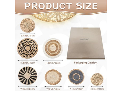 Gewebte Wandkorb Heimdekor Körbe Set Böhmisch Hängend